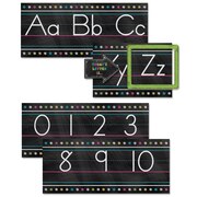 TEACHER CREATED RESOURCES Chalkboard Brights Alphabet Line Bulletin Board Set TCR5621